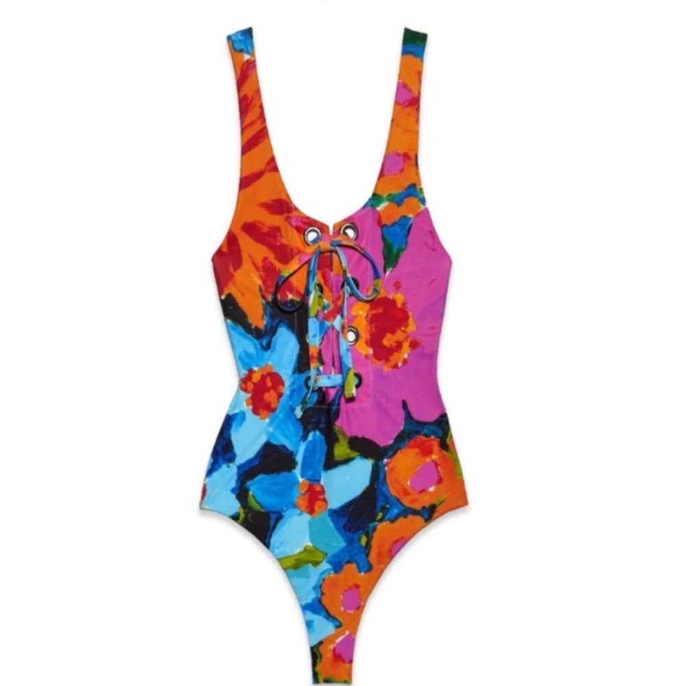 NWT Mara Hoffman one piece swim suit floral